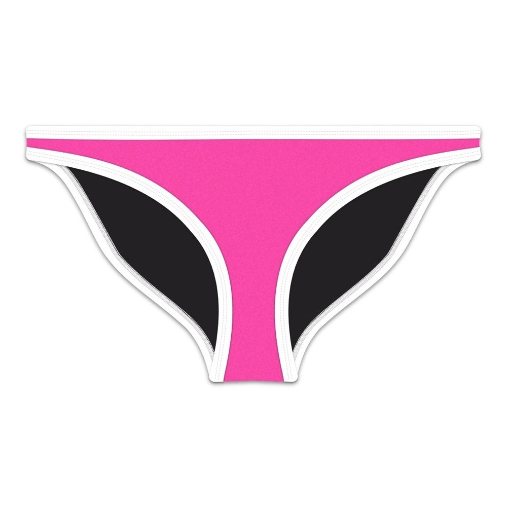 NWOT Hoaka Neon Pink Cheeky Mesh Bikini Swim Suit Bottoms Size XS